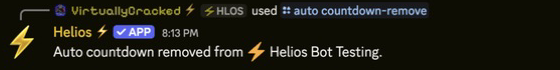 Automatic countdown removed